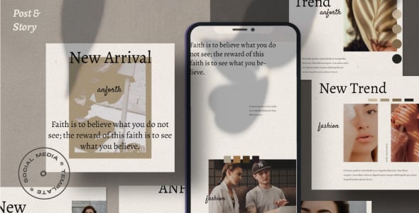 Шаблон для соцсетей на тему графика