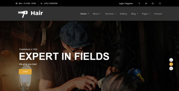 парикмахерская html5