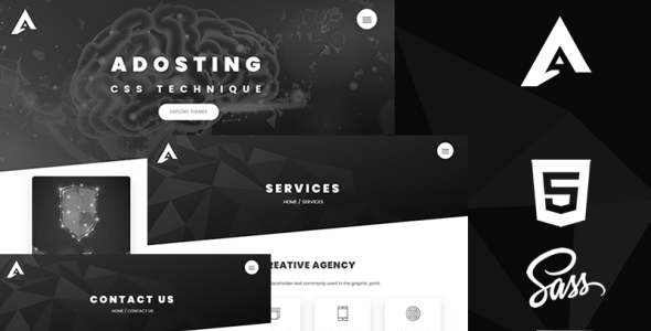 adosting creative html5 &amp; css3 отзывчивый тематический шаблон сайта
