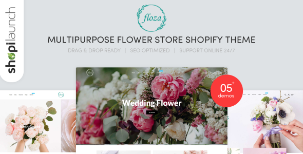 универсальный цветочный магазин shopify тема