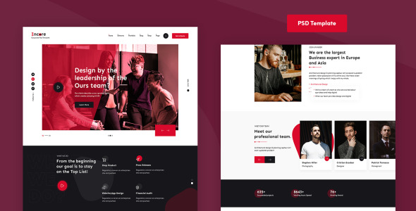 PSD шаблон на тему промышленность