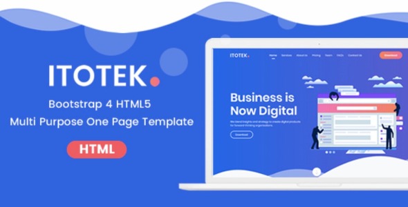 универсальный шаблон целевой страницы bootstrap 4 html 5