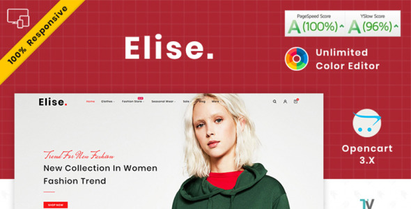 шаблон elise fashion opencart