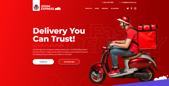 шаблон целевой страницы delivery motocms