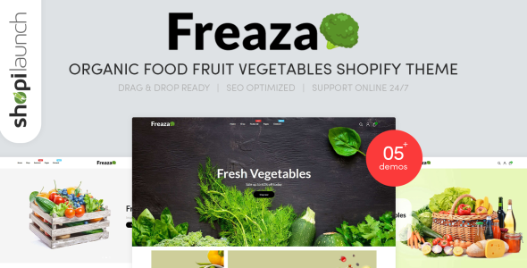 органическая еда фрукты овощи тема shopify