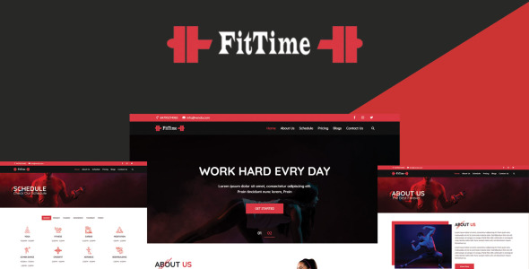 тренажерный зал универсальный html шаблон сайта
