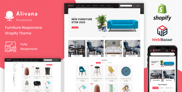 интерьер декор и освещение shopify тема