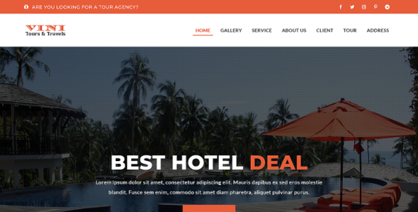 шаблон целевой страницы tour &amp; travels