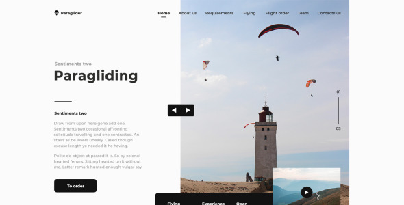 Адаптивный PSD шаблон на тему графика