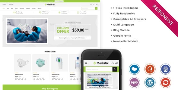 премиум медицинский магазин woocommerce тема