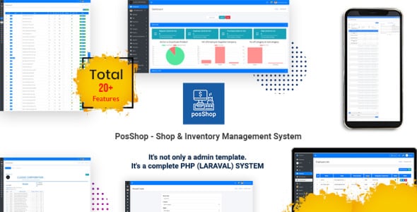 Laravel Shop &amp; Inventory Management System Admin Template