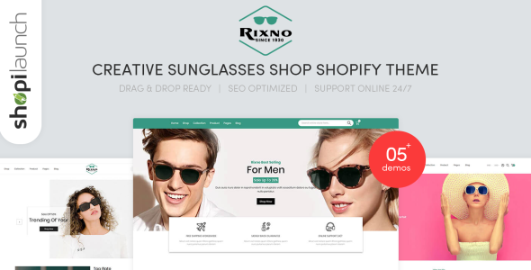 креативный магазин солнцезащитных очков shopify тема