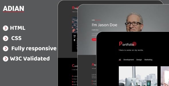 bootstrap 4 шаблон целевой страницы портфолио