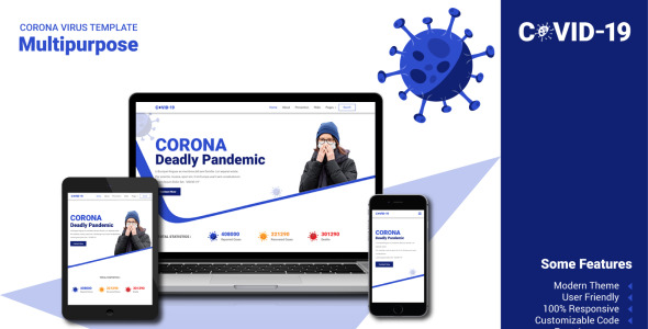 Multipurpose Corona Website Template