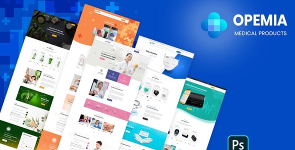 PSD шаблон на тему аптека