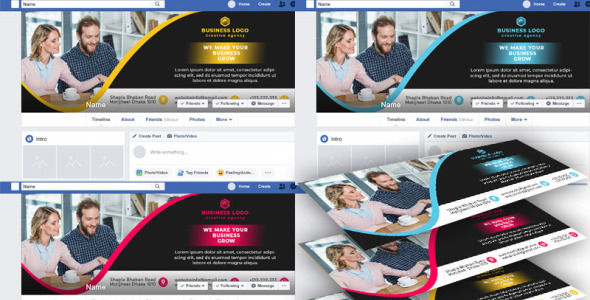 Шаблон для соцсетей на тему графика