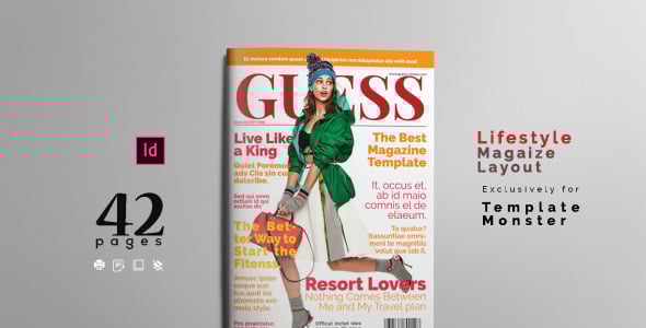 Magazine Template на тему графика