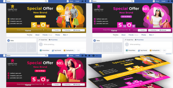 Шаблон для соцсетей на тему графика