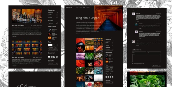 PSD шаблон на тему персональная страница