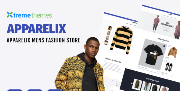 apparelix мужская мода shopify тема