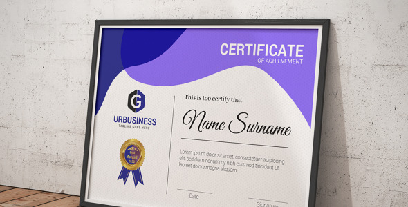 Шаблон сертификата на тему графика