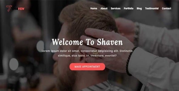 парикмахерская html шаблон целевой страницы