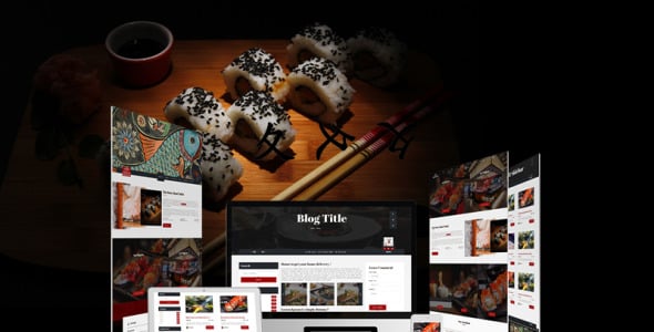 японский суши ресторан wordpress тема