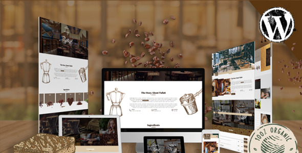 кофейня бариста wordpress тема