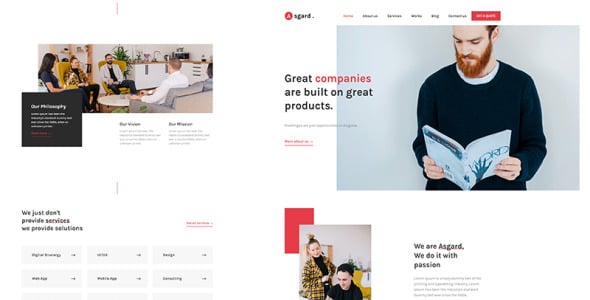 asgard agency html шаблон целевой страницы