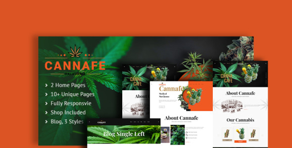 шаблон сайта cannabis caffe html5