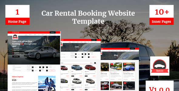 шаблон сайта бронирования проката автомобилей