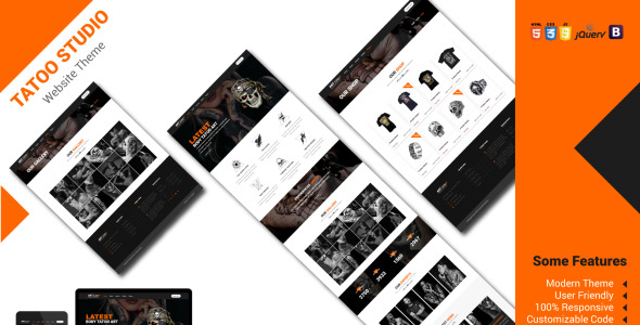 шаблон сайта tatoo studio