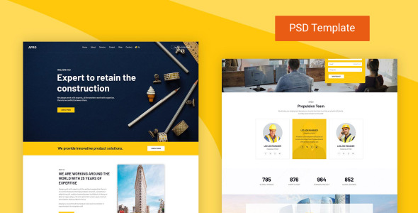 PSD шаблон на тему недвижимость