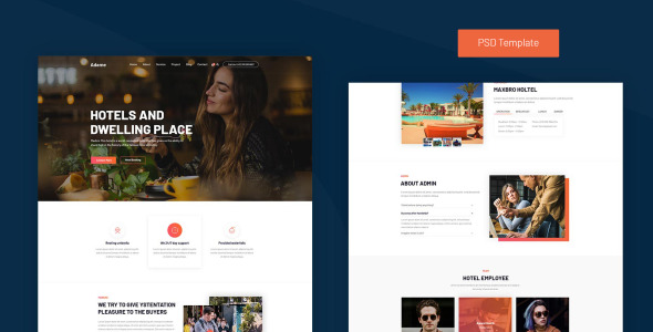 PSD шаблон на тему напитки и еда