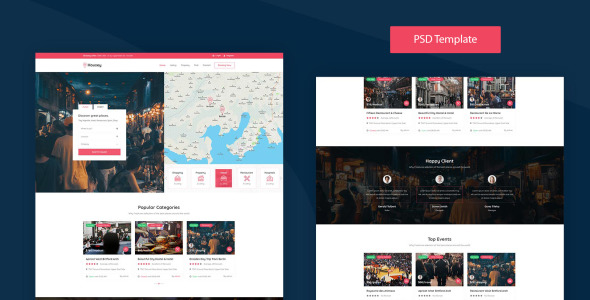 PSD шаблон на тему бизнес и услуги