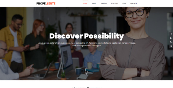 propellente универсальный html шаблон целевой страницы