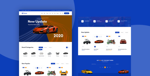 PSD шаблон на тему автомобиль