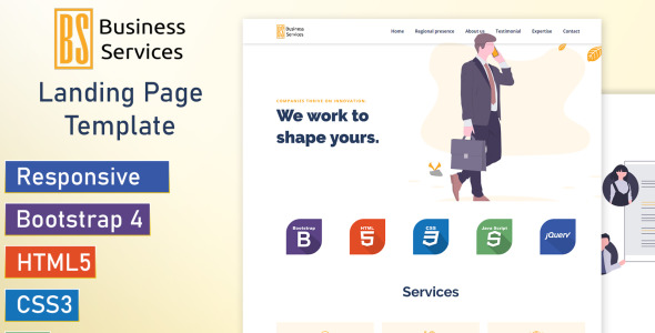 Bootstrap 4 Landing Page Template