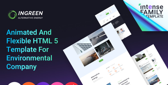 шаблон веб-сайта "зеленая энергия"