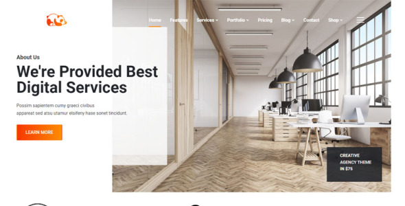 креативное портфолио и агентство wordpress тема