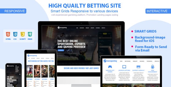 шаблон целевой страницы азартных игр smart grids (rwd)