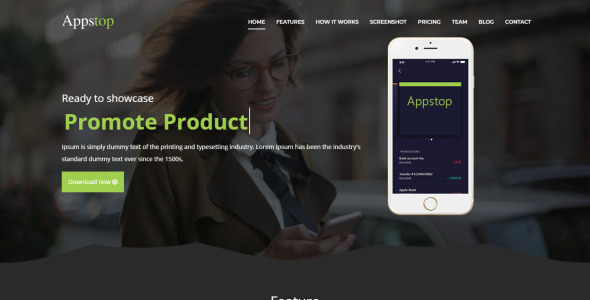 apps Landing Page Template
