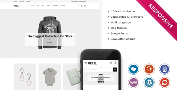 модный магазин отзывчивая тема woocommerce