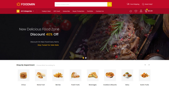 ресторан магазин prestashop тема