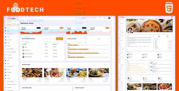 шаблон администратора foodtech