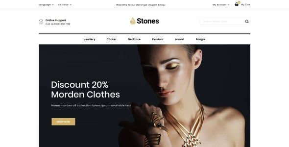 ювелирный интернет-магазин prestashop theme