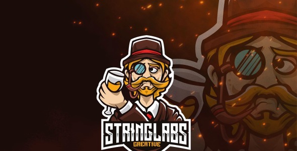 Шаблон логотипа на тему графика