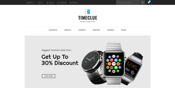 Watch and Jewelry Store PrestaShop Theme