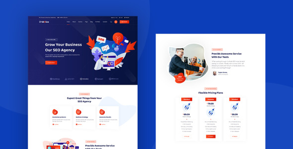 PSD шаблон на тему программное обеспечение