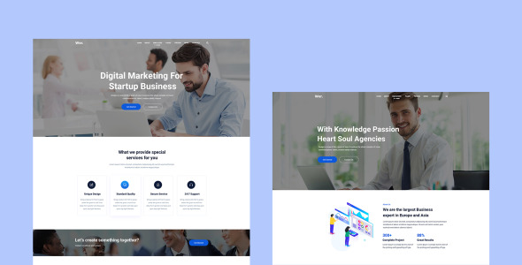 PSD шаблон на тему бизнес услуги